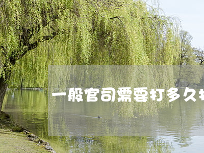 一般官司需要打多久(打個官司要多久)