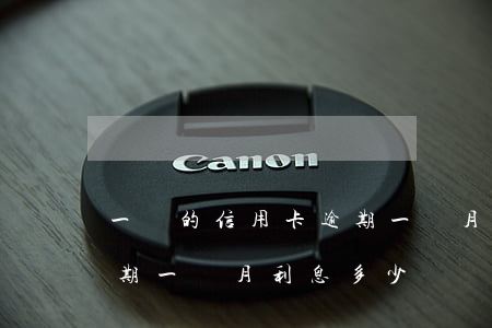 一萬的信用卡逾期一個月(信用卡一萬額度逾期一個月利息多少)