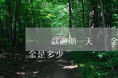 一萬貸款逾期一天違約金(一萬塊錢逾期違約金是多少)