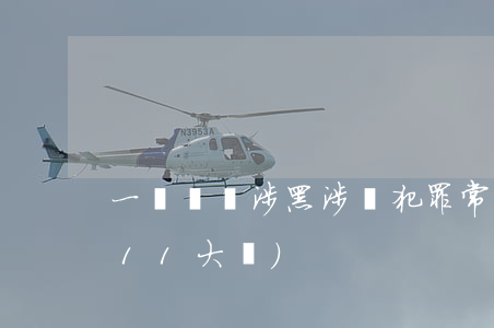 一覽無遺：涉黑涉惡犯罪常見罪名一覽表(含11大類)