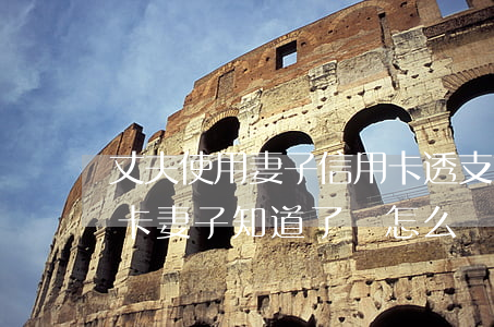 丈夫使用妻子信用卡透支(丈夫惡意透支信用卡妻子知道了應怎么辦)