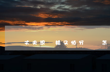 丈夫想離婚又怕分財產怎么辦