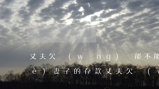 丈夫欠網(wǎng)貸能不能凍結(jié)妻子的存款(丈夫欠網(wǎng)貸妻子銀行有影響嗎)