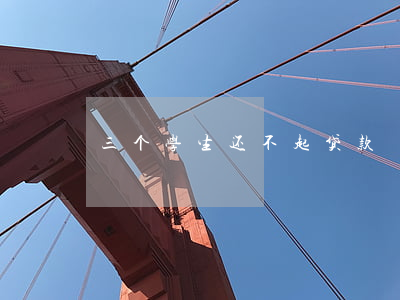 三个学生还不起贷款