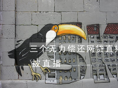 三个无力偿还网贷直播-三个无力偿还贷款被直播