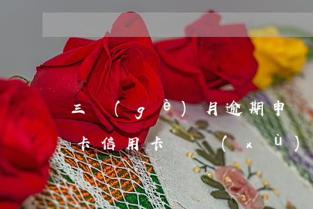 三個(gè)月逾期申請(qǐng)信用卡(信用卡連續(xù)三個(gè)月逾期可以貸款嗎)