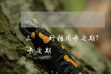 三個銀行信用卡逾期7萬多(好幾個銀行信用卡逾期)