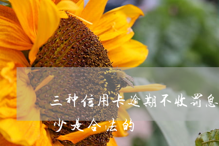 三种信用卡逾期不收罚息(信用卡逾期罚息多少是合法的)