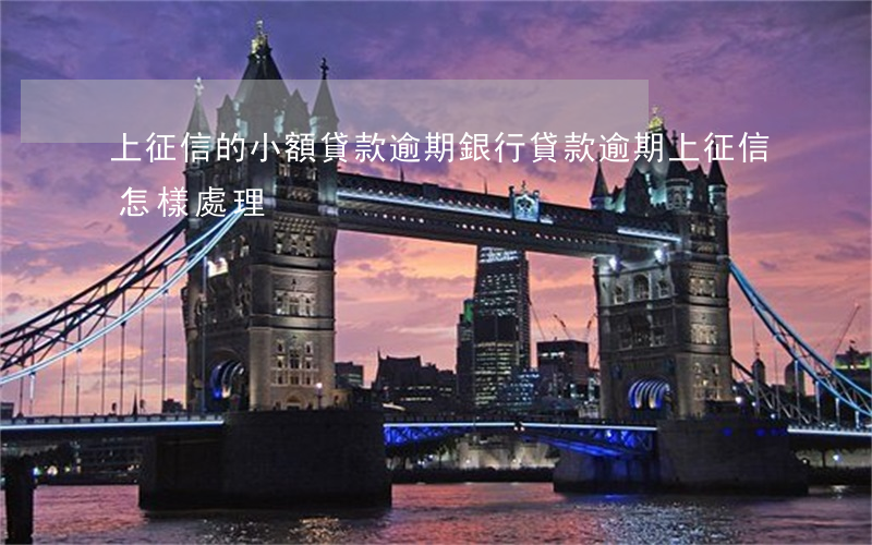 上征信的小額貸款逾期(銀行貸款逾期上征信怎樣處理)