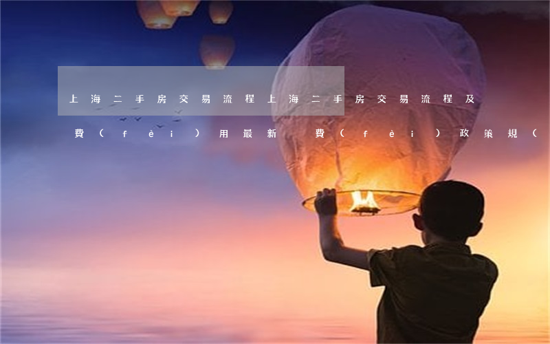 上海二手房交易流程(上海二手房交易流程及費(fèi)用最新稅費(fèi)政策規(guī)定)