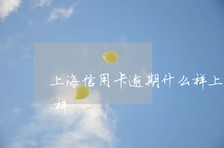上海信用卡逾期什么样(上海信用卡逾期什么样)
