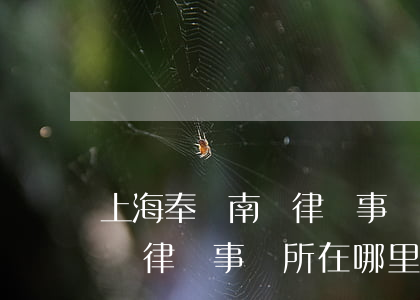 上海奉賢南橋律師事務所在哪里(上海奉賢南橋律師事務所在哪里)