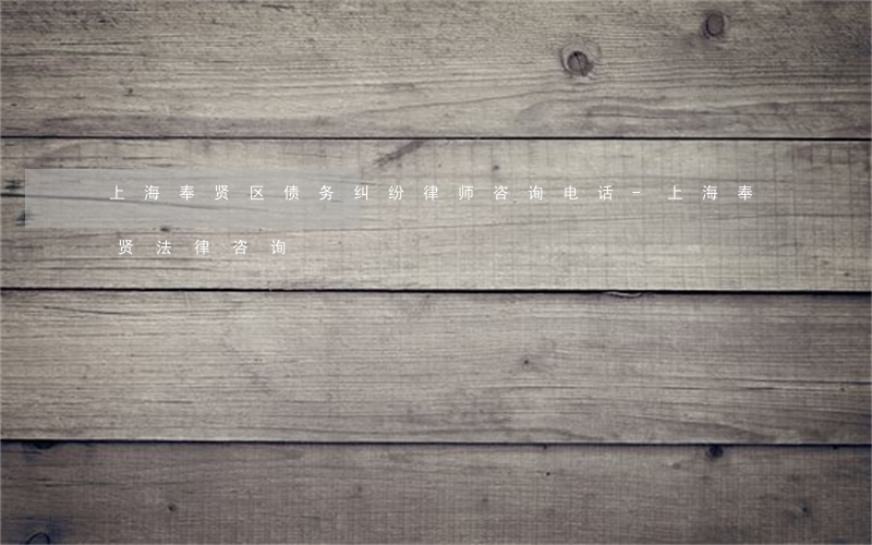 上海奉贤区债务纠纷律师咨询电话-上海奉贤法律咨询