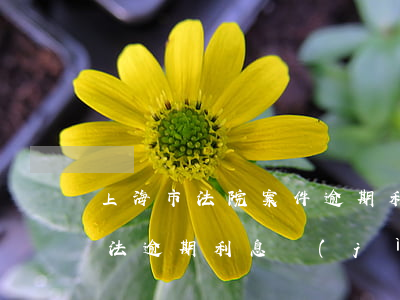 上海市法院案件逾期利息計(jì)算(最高法逾期利息計(jì)算)