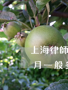 上海律師助理月薪一般多少(律師助理工資一月一般多少)