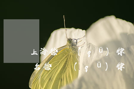 上海徐匯區(qū)律師事務(wù)所排名(徐匯區(qū)律師事務(wù)所哪家好)