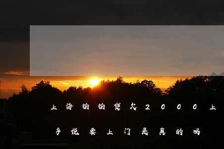 上海拍拍贷欠2000上门吗(欠拍拍贷一千多,说要上门是真的吗?)
