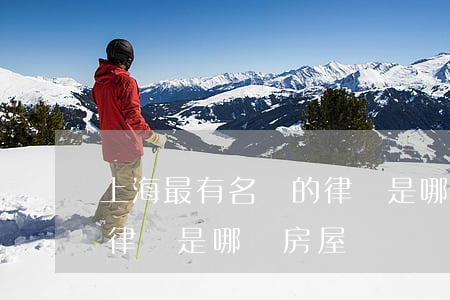 上海最有名氣的律師是哪個(上海最有名氣的律師是哪個房屋動遷)