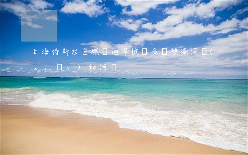 上海特斯拉自燃，奧迪等被燒，多車被淹，保險(xiǎn)如何賠