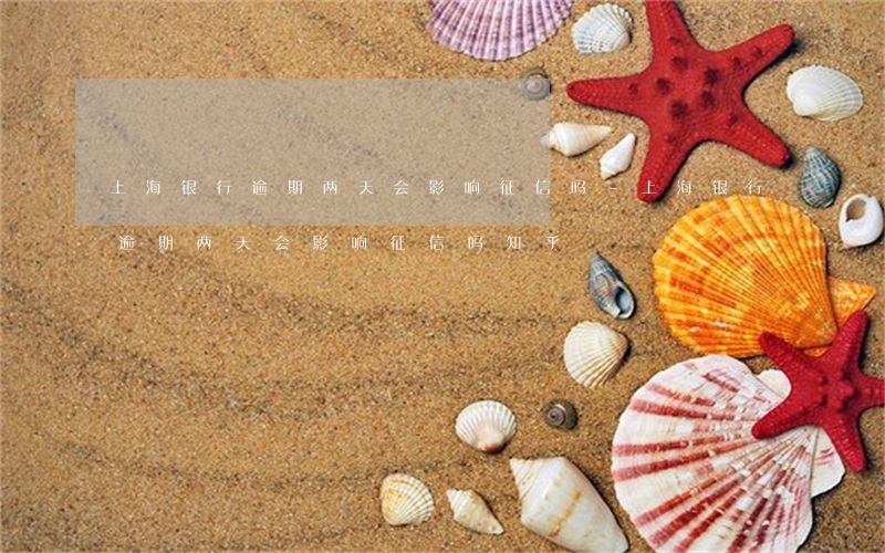 上海银行逾期两天会影响征信吗-上海银行逾期两天会影响征信吗知乎