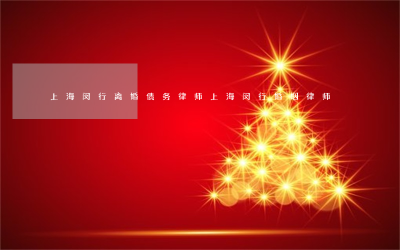 上海闵行离婚债务律师(上海闵行婚姻律师)