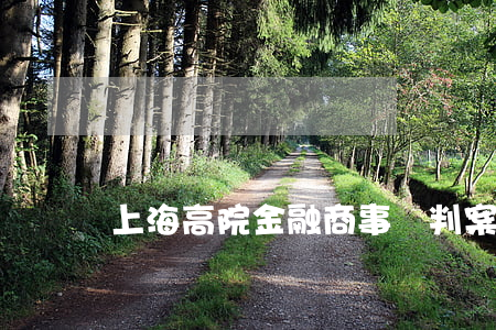 上海高院金融商事審判案例