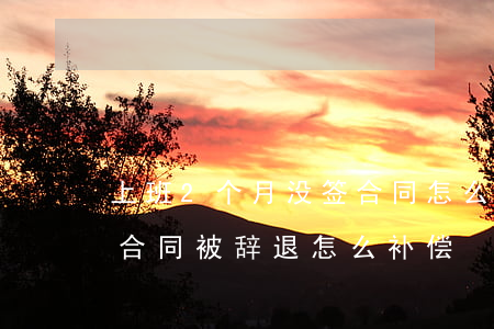 上班2个月没签合同怎么赔偿(上班二年没签合同被辞退怎么补偿)