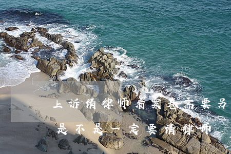 上诉请律师看案卷需要另外请律师看吗(上诉是不是一定要请律师)