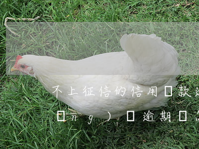 不上征信的信用貸款逾期(不上征信的網(wǎng)貸逾期會怎樣)