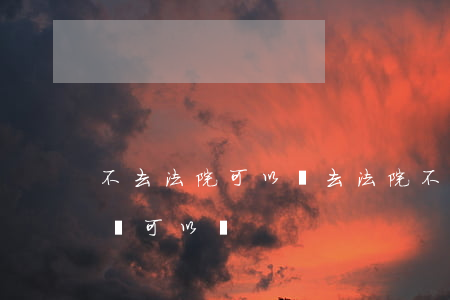 不去法院可以嗎(去法院不請(qǐng)律師可以嗎)