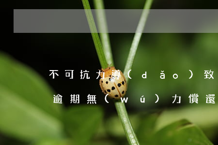 不可抗力導(dǎo)致貸款逾期(銀行貸款逾期無(wú)力償還)