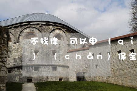 不找律師可以申請(qǐng)財(cái)產(chǎn)保全嗎(財(cái)產(chǎn)保全是律師做嗎)