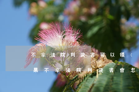 不拿法院判決書可以領(lǐng)證嗎(如果不拿法院判決書會怎樣)