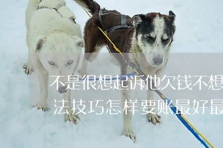 不是很想起诉他欠钱(不想起诉如何要账的方法技巧,怎样要账最好最有效)