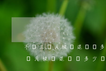 不滿三個月被辭退賠償多少錢(試用期不滿三個月被辭退賠償多少錢)