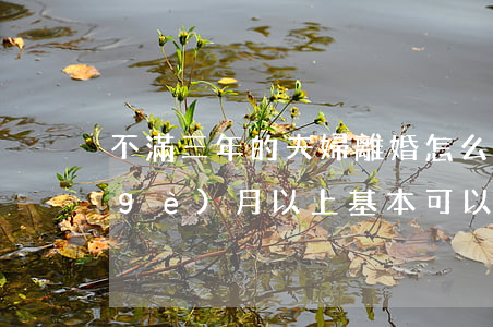 不滿三年的夫婦離婚怎么離(夫妻分開三個(gè)月以上基本可以離婚)