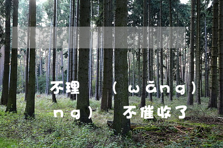 不理會網(wǎng)貸催收(最近網(wǎng)貸不催收了)