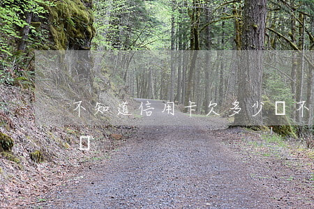 不知道信用卡欠多少錢(不知道信用卡欠多少錢)