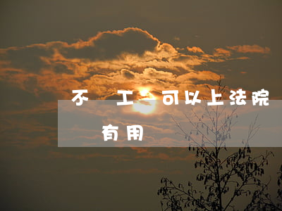 不給工資可以上法院嗎(拿不到工資去法院起訴有用嗎)