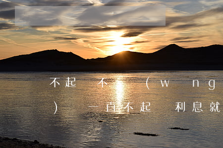 不起訴不還網(wǎng)貸 網(wǎng)貸一直不起訴利息就要一直還嗎