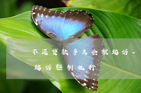 不还贷款多久会被起诉-贷款不还多久会被起诉强制执行
