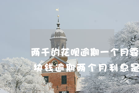 两千的花呗逾期一个月要还多少-花呗两千块钱逾期两个月利息是多少