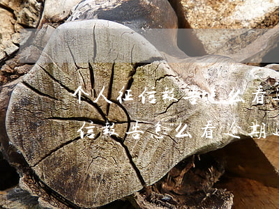 个人征信报告怎么看逾期还款金额-个人征信报告怎么看逾期还款金额多少