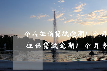 个人征信贷款逾期1个月,多久能消除-个人征信贷款逾期1个月,多久能消除记录