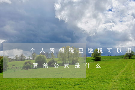 个人所得税已缴税可以退税吗（个人所得税清算的公式是什么）