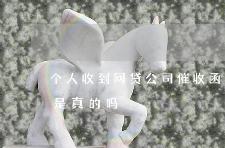 个人收到网贷公司催收函(网贷发的催收函件是真的吗)