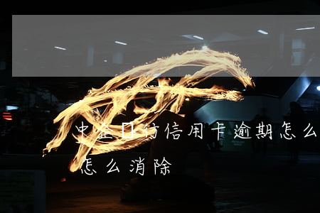 中企銀行信用卡逾期怎么消除-銀行有逾期怎么消除