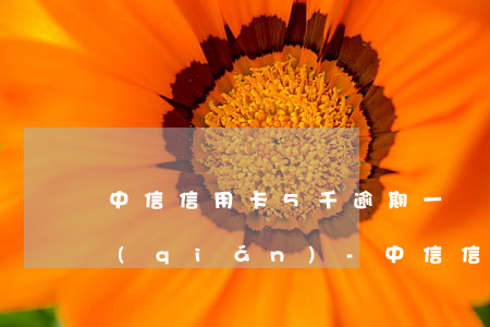 中信信用卡5千逾期一個(gè)月多少錢(qián)-中信信用卡5千逾期一個(gè)月多少錢(qián)利息