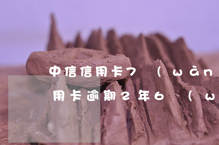 中信信用卡7萬(wàn)逾期一年(中信信用卡逾期2年6萬(wàn)多)