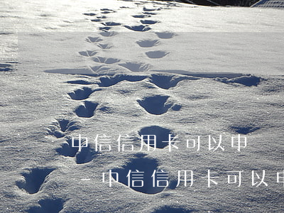 中信信用卡可以申請個(gè)性化分期嗎?-中信信用卡可以申請個(gè)性化分期嗎
